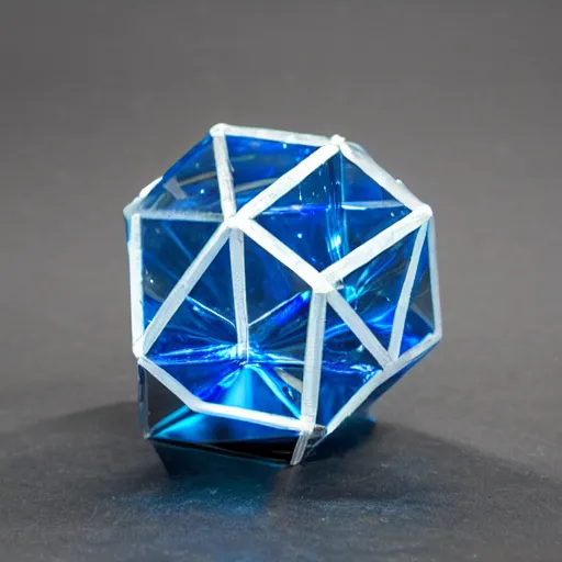 Image similar to the most beautiful sapphire crystal dodecahedron in the world