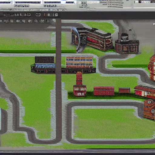 Image similar to openttd remasted in HD photoreal