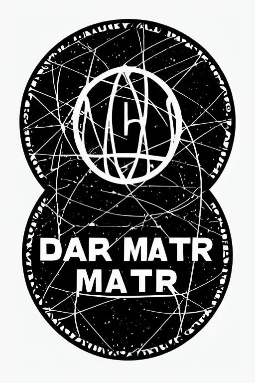 Prompt: dark matter, logo, adobe illustrator, vector, company logo, corporate, design, white background, limited colors