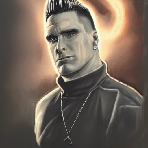 Image similar to a portrait of vanilla ice made out of vanilla and ice, concept art, matte painting