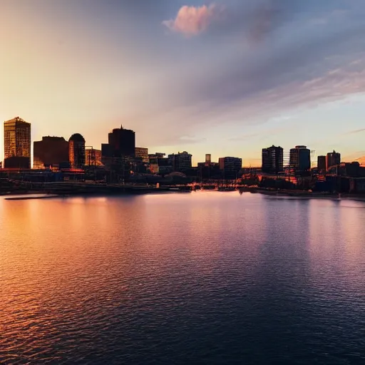 Image similar to Montreal island sunset river unreal engine very detailed photo illustration photorealistic trending on artstation unsplash