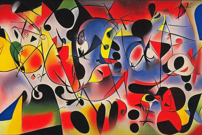 Prompt: LSD painting by Roberto Matta, Joan Miró, Yoshitomo Nara and Aya Takano, superflat, dreamy, ethereal, fauvism, chiaroscuro