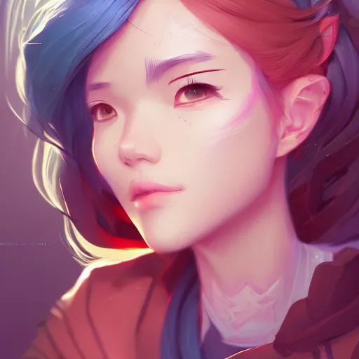 Image similar to a portrait of wlop, art by lois van baarle and loish and ross tran and rossdraws and sam yang and samdoesarts and artgerm and saruei and disney and wlop, digital art, highly detailed, intricate, sharp focus, trending on artstation hq, deviantart, unreal engine 5, 4 k uhd image