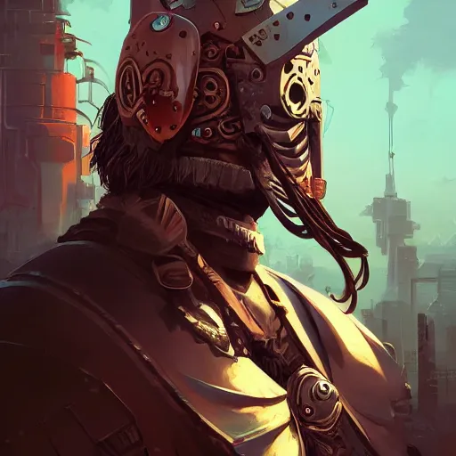 Image similar to cyberpunk viking helmet mask warrior goddess robot ninja fantasy, art gta 5 cover, official fanart behance hd artstation by jesper ejsing, by rhads, makoto shinkai and lois van baarle, ilya kuvshinov, ossdraws