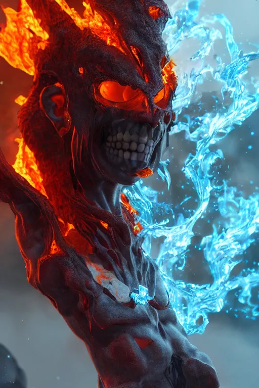 Image similar to fire wielding elemental being, character concept, hyper detailed, fractal, ray tracing, 4k