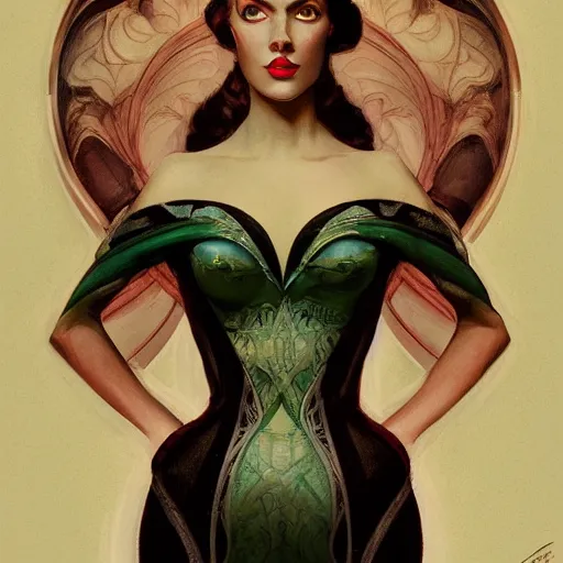 Image similar to a streamline moderne, ( art nouveau ), multi - racial portrait in the style of charlie bowater, and in the style of donato giancola, and in the style of charles dulac. intelligent, beautiful eyes. symmetry, ultrasharp focus, dramatic lighting, semirealism, intricate symmetrical ultrafine background detail.