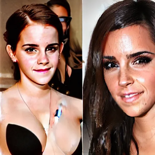 Image similar to emma watson mixed with kim kardashian