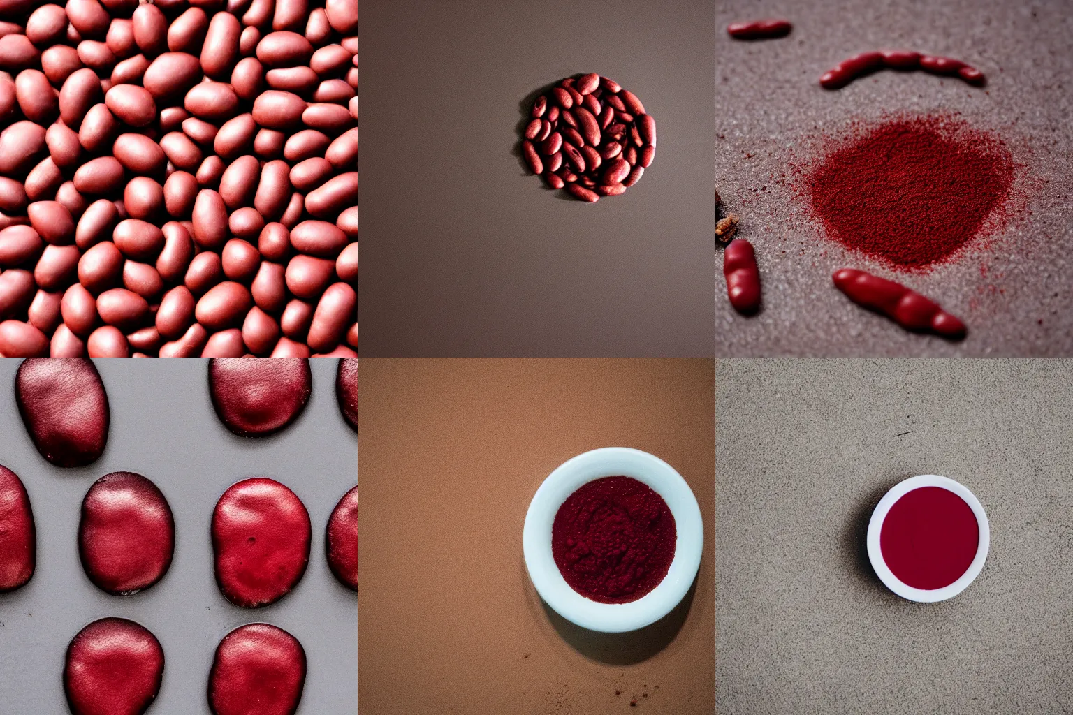 Prompt: red bean, minimalist photo
