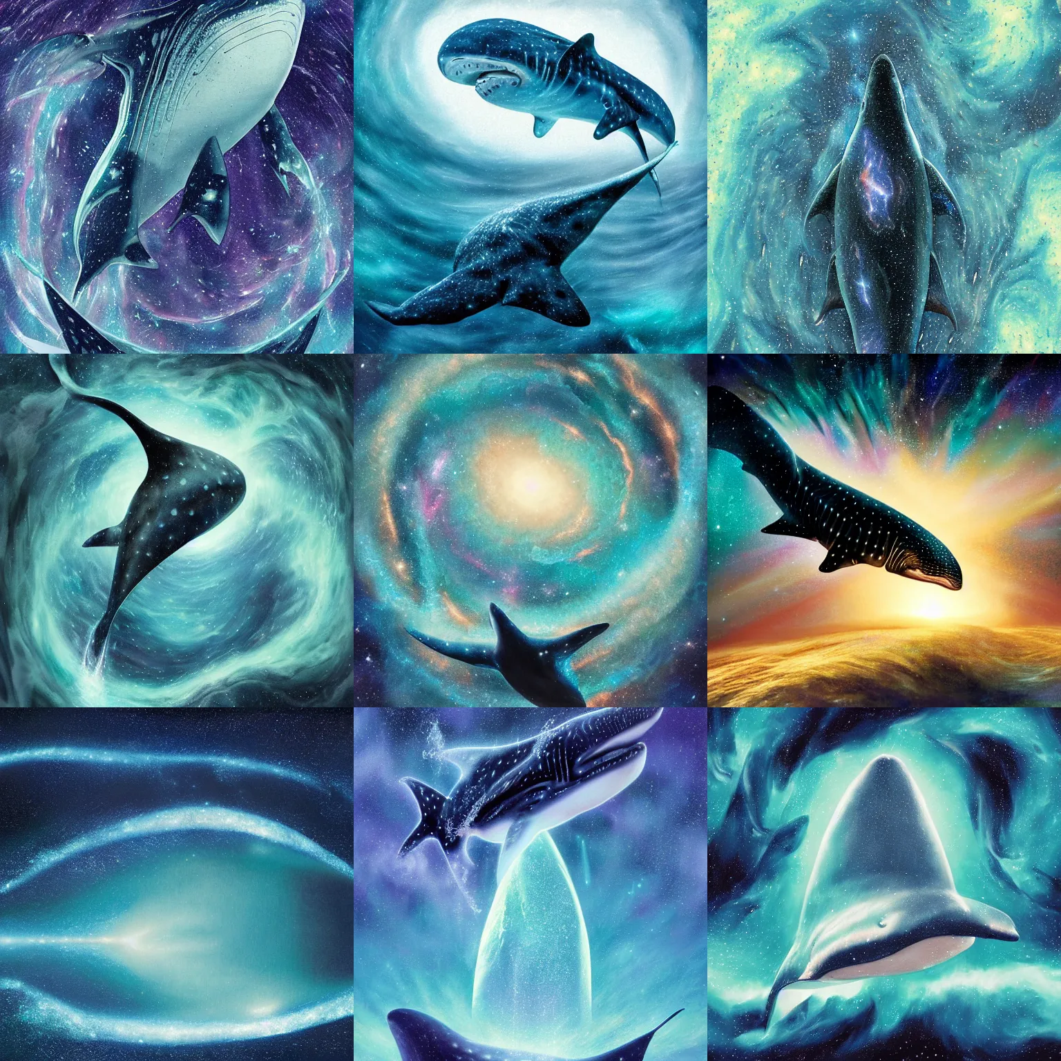 Prompt: i left the horizon curled and frozen still the tilting of the hourglass with all this time to kill, 8 k digital photo of a cosmic whale shark flying through an intricate luminous gouache nebula background, bryan skerry, douglas hoffman, bob eggleton, ultra detailed, behance contest winner, sharp focus, official art, super cool!!!