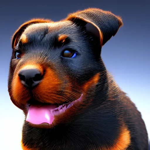 Image similar to Rottweiler rabbit hybrid, rendered in unreal engine