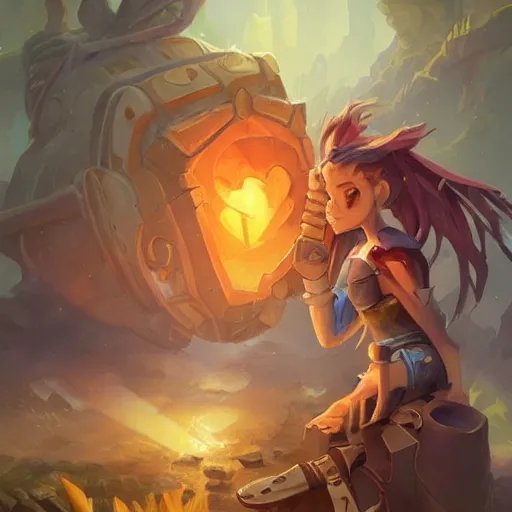 Image similar to heartstone game icon card fantasy art, 2d game art, official art, concept art , behance hd , concept art by Jesper Ejsing, by RHADS, Makoto Shinkai