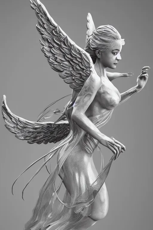Image similar to crystal angel figurines, Trending on artstation, artstationHD, artstationHQ, 4k, 8k