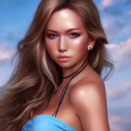 Image similar to a very beautiful obama, full body, long wavy blond hair, sky blue eyes, full round face,, bikini, miniskirt, front shot, highly detailed, cinematic wallpaper by stanley artgerm lau