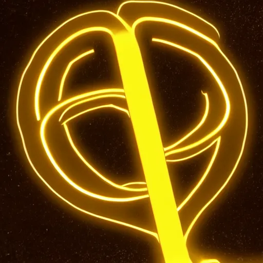 Image similar to glowing golden infinity symbol unreal engine