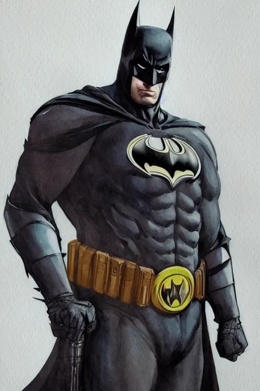 Prompt: Full body Portrait of batman with evil look, full of details, watercolor painting, concept art, smooth, by Ina Wong and wlop ，trending on cgsociety and artstation，8kHDR，light effect