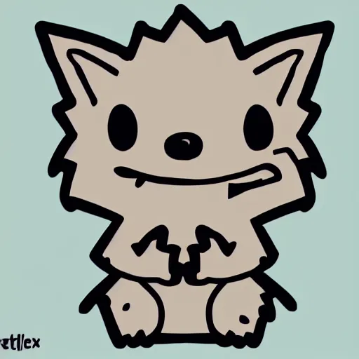 Image similar to cute hedgehog emote twitch waving lineart