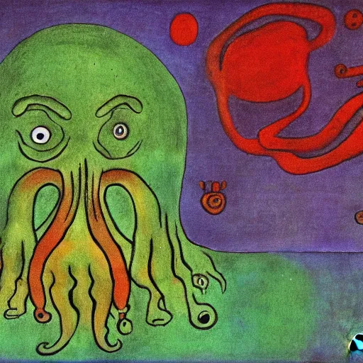 Image similar to cthulhu by paul klee