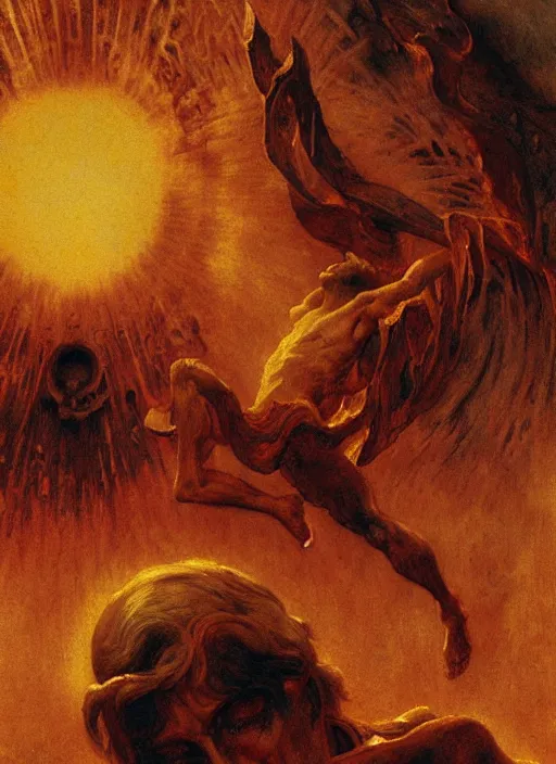 Image similar to close up of the seventh circle of hell from dante's divine comedy. highly detailed painting by gaston bussiere, craig mullins, j. c. leyendecker 8 k