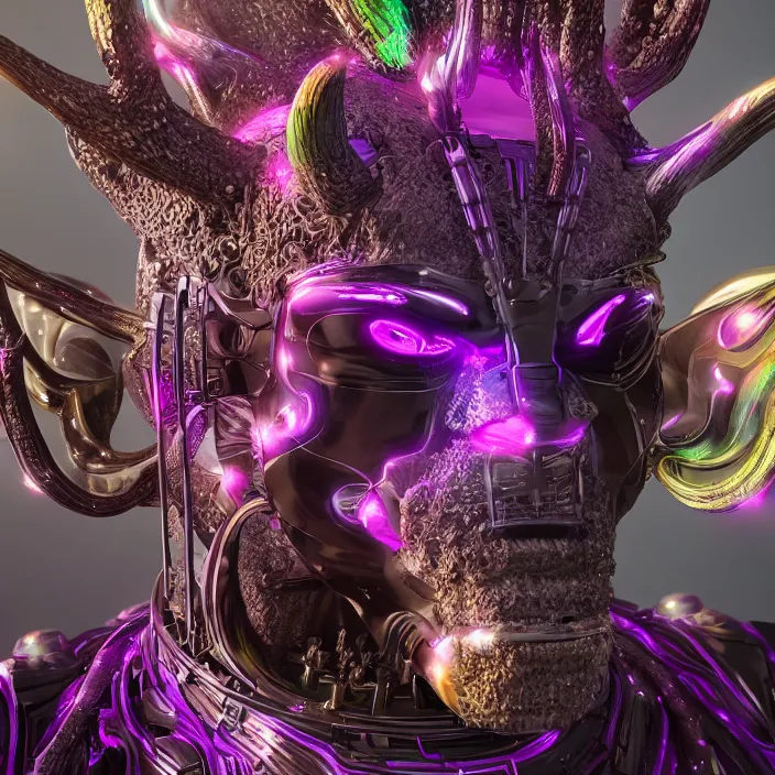 Image similar to portrait of Galactus merged with a deer. intricate abstract. intricate artwork. octane render, trending on artstation, DeviantArt, captura, very coherent symmetrical artwork. cinematic, hyper realism, high detail, octane render, 8k, iridescent accents