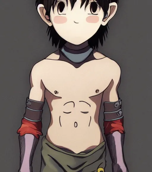 Prompt: attractive little boy wearing an cyborg bear suit, artwork in kentaro miura and made in abyss and inazuma eleven, smooth, beautiful lightness, anatomically correct, trending on pixiv, sensual composition, realistic