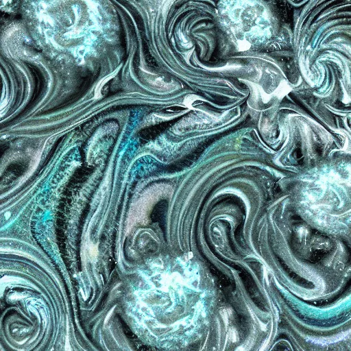 Image similar to artificialintelligence marble animation , floral underwater fluids tangle pping