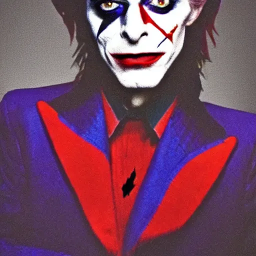 Image similar to david bowie as the joker