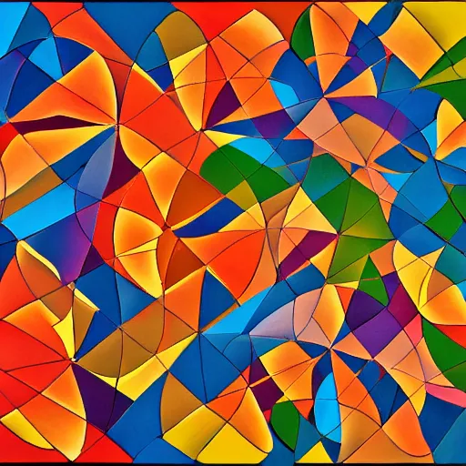Image similar to pinecones floating across time and space, abstract art in the style of cubism,