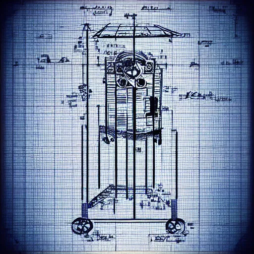 Image similar to blueprint for a time machine