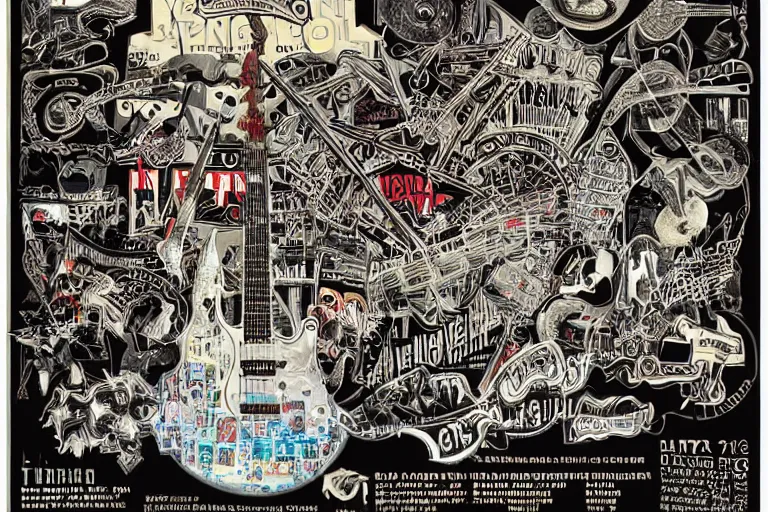 Image similar to concert poster by Gary Houston, extremely detailed.