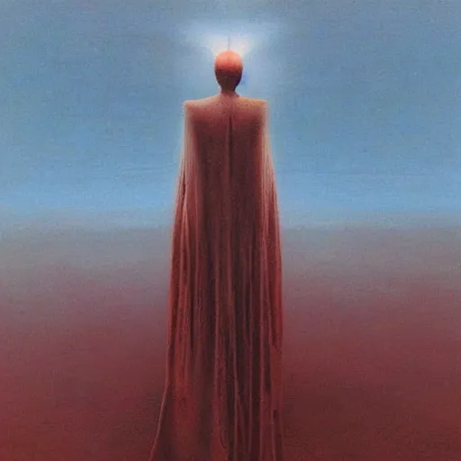 Image similar to art by Zdzisław Beksiński