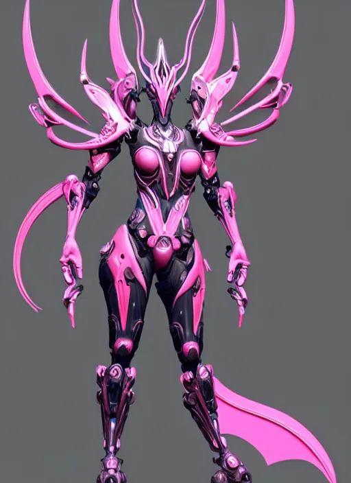 Image similar to extremely detailed goddess shot, front shot, low shot, of a beautiful saryn warframe, that's a giant beautiful stunning anthropomorphic robot female dragon with metal cat ears, standing elegantly on a mountain, detailed sharp robot dragon claws, robot dragon feet, streamlined pink armor, thick smooth warframe thighs, long elegant tail, detailed warframe fanart, destiny fanart, high quality digital art, giantess art, furry art, 3D realistic, warframe art, Destiny art, furaffinity, DeviantArt, artstation, 8k HD, octane render