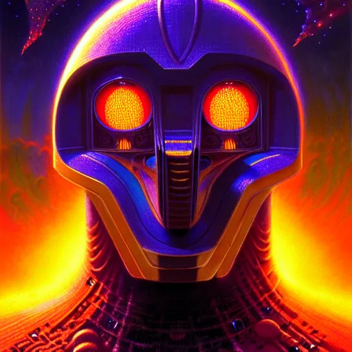 Prompt: holy young battle robot award winning, portrait bust symmetry faded lsd colors forest background tim hildebrandt wayne barlowe bruce pennington donato giancola larry elmore masterpiece trending on artstation cinematic composition beautiful lighting hyper detailed!!! 8 k oil on canvas