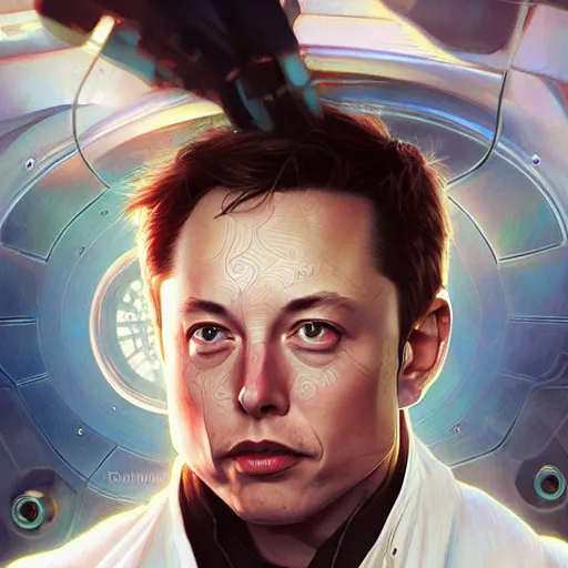 Image similar to ultra realistic illustration, elon musk as young anime, intricate, elegant, highly detailed, digital painting, artstation, concept art, smooth, sharp focus, illustration, art by artgerm and greg rutkowski and alphonse mucha