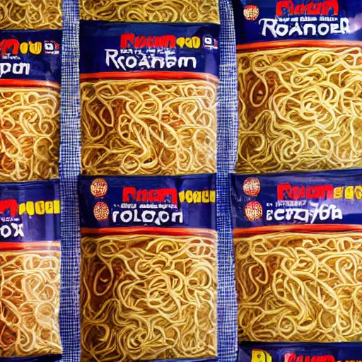 Prompt: color photograph of ramen noodle package