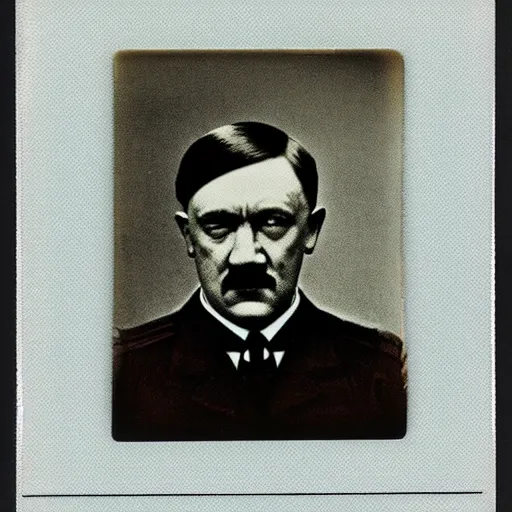 Image similar to polaroid photo of adolf hitler