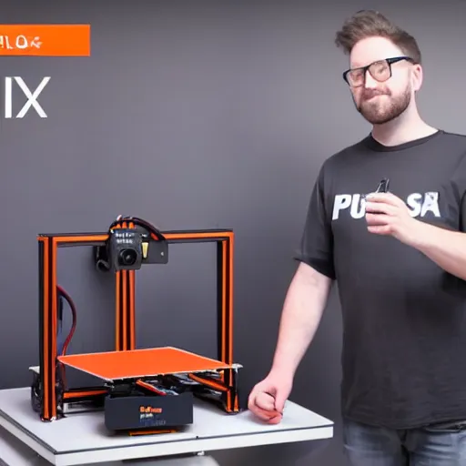 Image similar to josef prusa showing new prusa xxl 3 d printer high end photoshoot