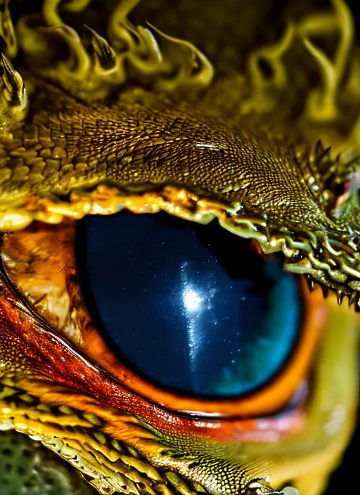 Image similar to dragon eye, closeup