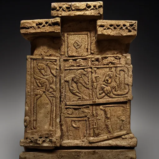 Prompt: photo of a 4 th century roman video game console, archaeological, 4 k