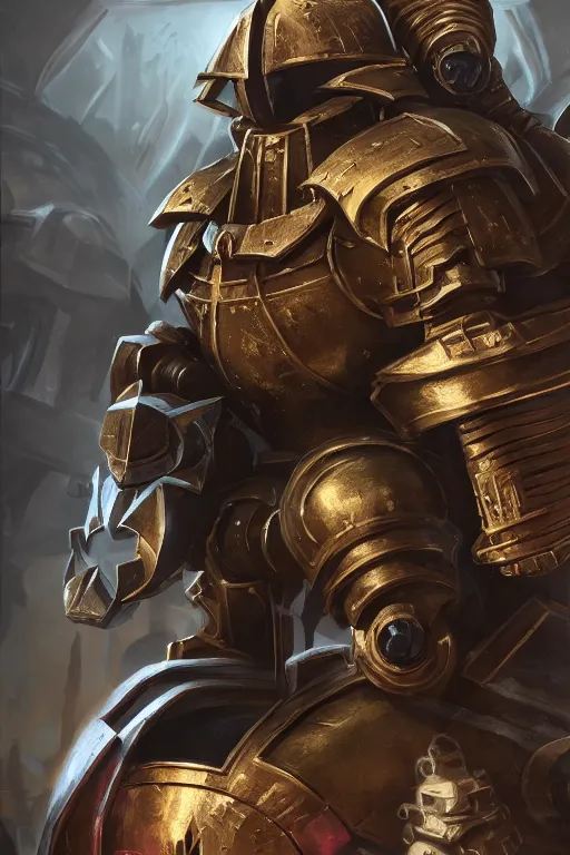 Image similar to armor portrait heros warhammer 4 0 k horus heresy fanart - the primarchs emperor by johannes helgeson animated with vfx concept artist & illustrator global illumination ray tracing hdr fanart arstation zbrush central hardmesh 8 k octane renderer comics stylized