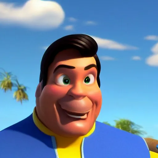 Image similar to Jair Bolsonaro from Disney Pixar's Up, 3d rendered