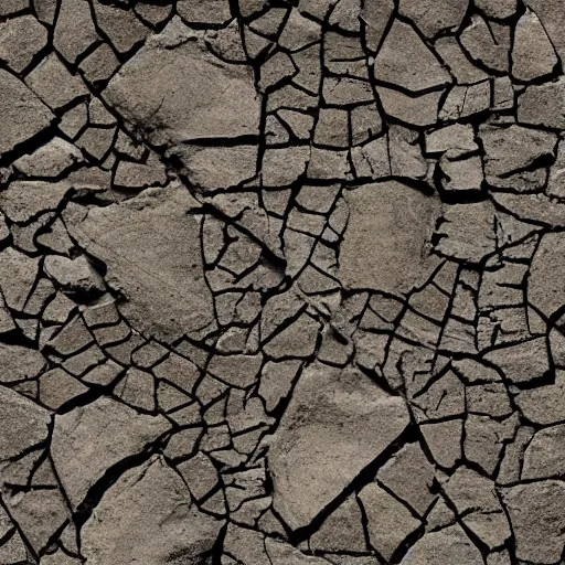 Image similar to “stone material, cracked, stylized with no shadows”