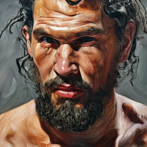 Prompt: high quality high detail painting by lucian freud, hd, khal drogo