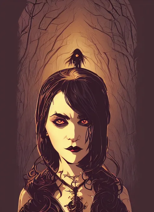 Image similar to beautifull gothic maiden, cute face. dark fantasy, d & d, artstation, art by petros afshar, tom whalen, laurie greasley and greg rutkowski and ilya kuvshinov