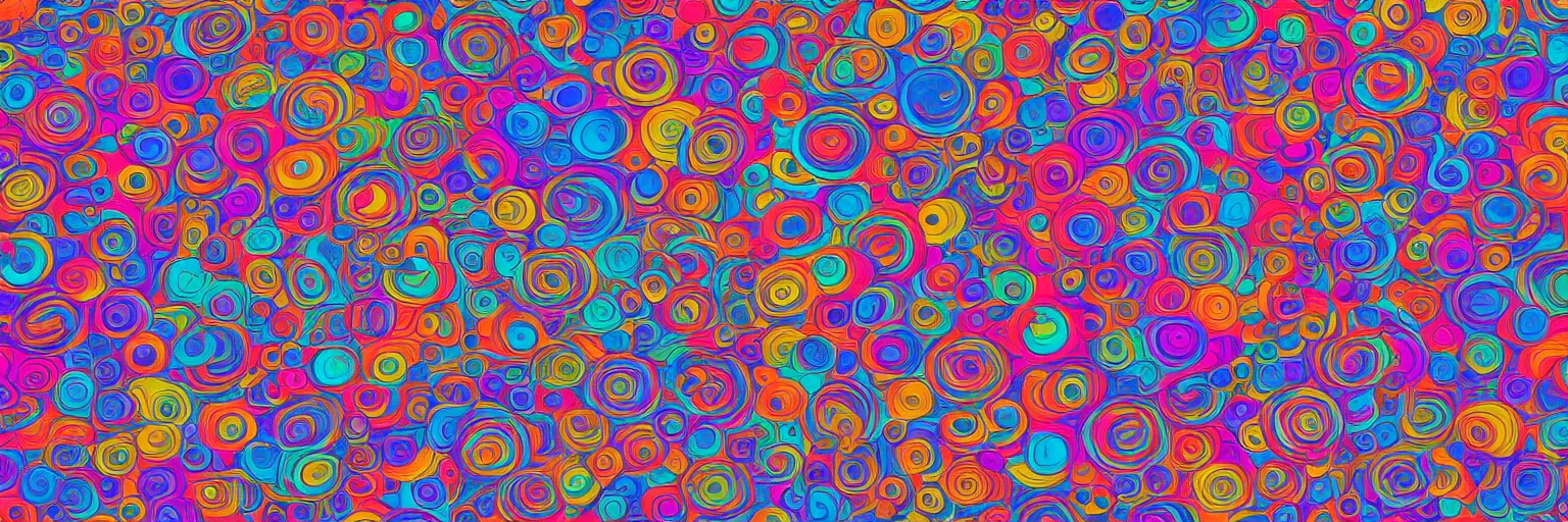 Prompt: abstract colorful concentric circles wallpaper design, popular on artstation