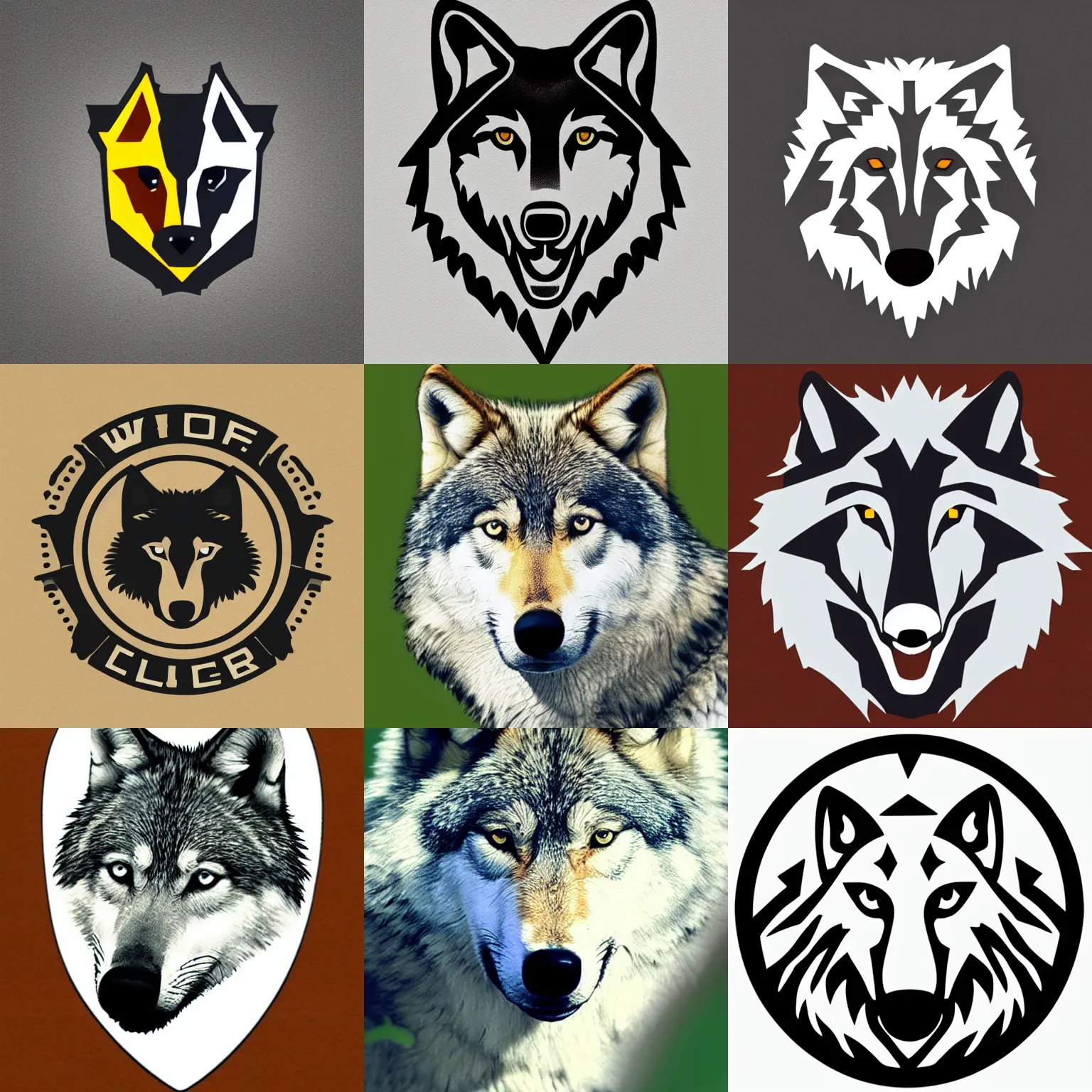 Prompt: wolf logo