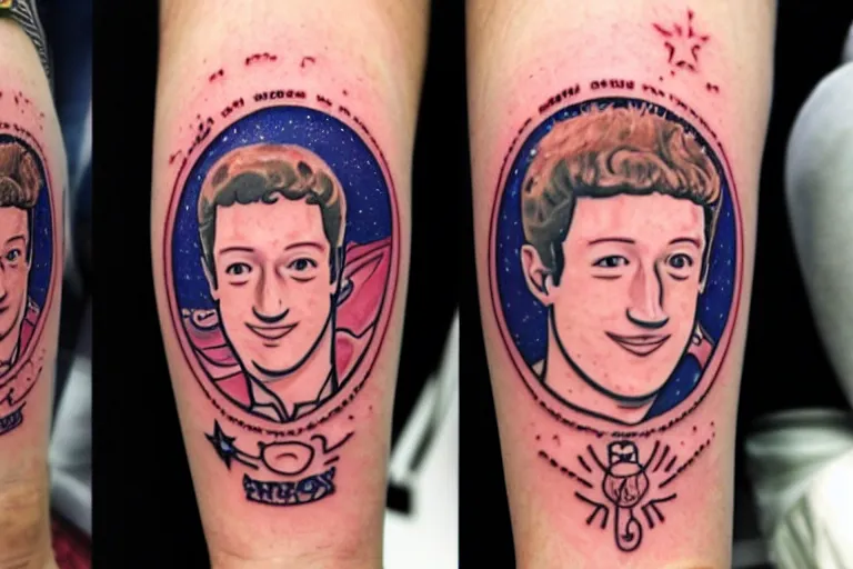 Image similar to mark Zuckerberg sailor moon tatooe