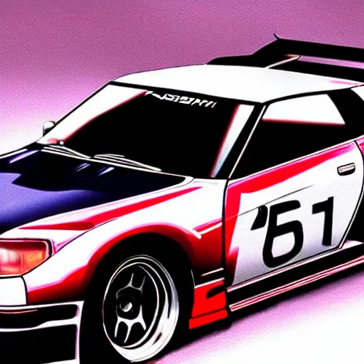 Image similar to nissan gt r 3 5 nismo initial d, anime art