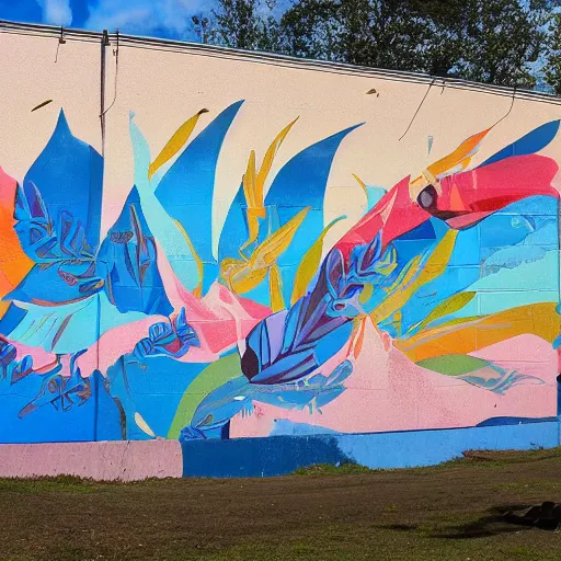 Prompt: mural by charley case