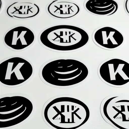 Image similar to black on white graphic design stickers in style of david rudnick, eric hu, y 2 k,