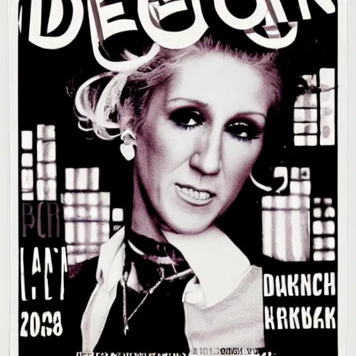 Image similar to 1 9 8 5 punk concert poster for celine dion